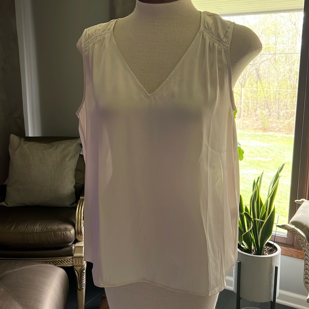 Cream silky blouse
